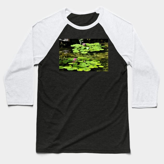 Lily Pads Baseball T-Shirt by KirtTisdale